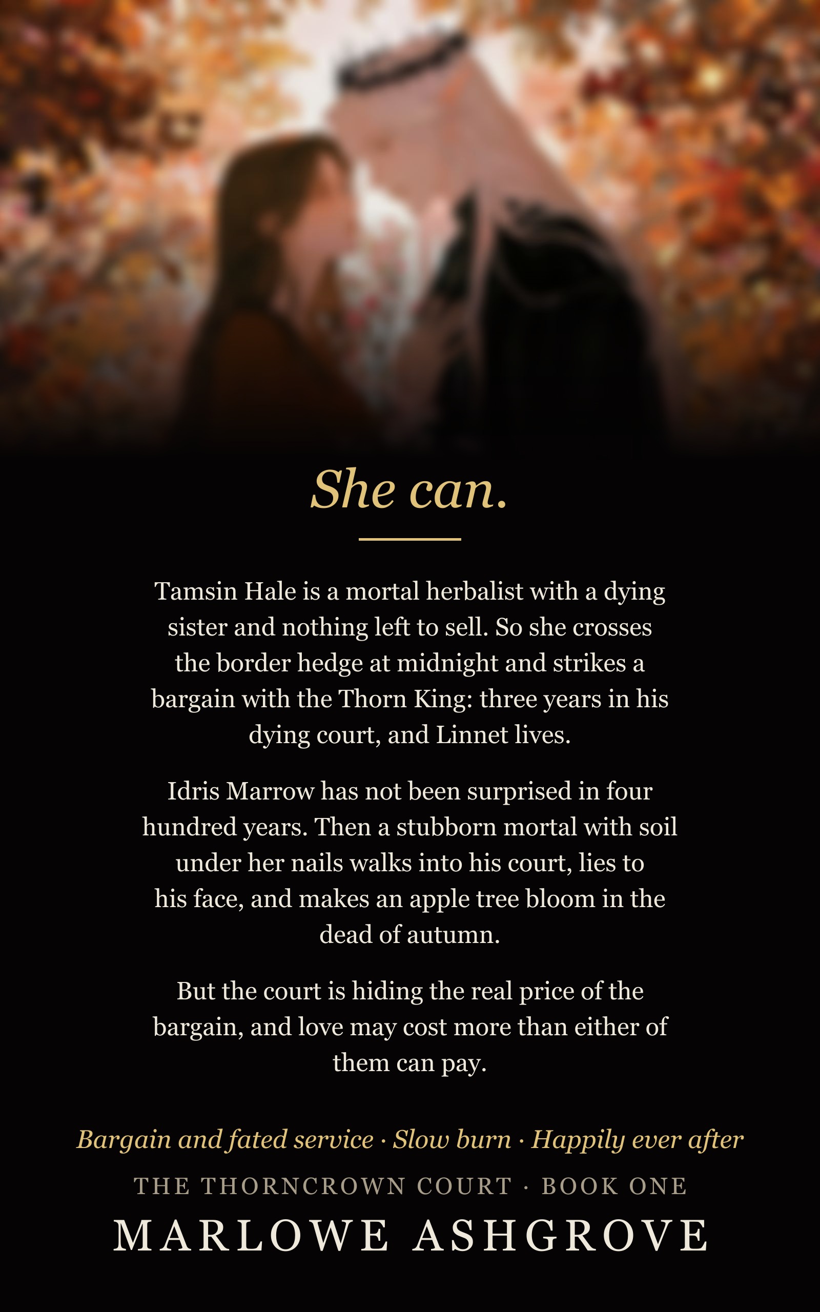 Back cover of A Bargain of Thorns